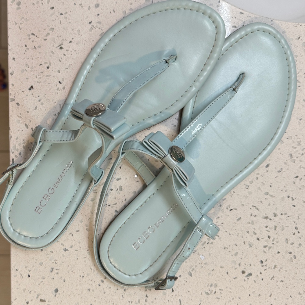 BCBG Women's Pastel Blue Sandals
